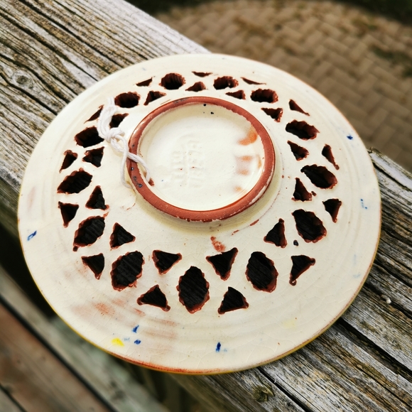 Tito Ubeda Red Clay Pottery Lattice Decorative Plate Andalusian Pottery - Picture 7 of 16